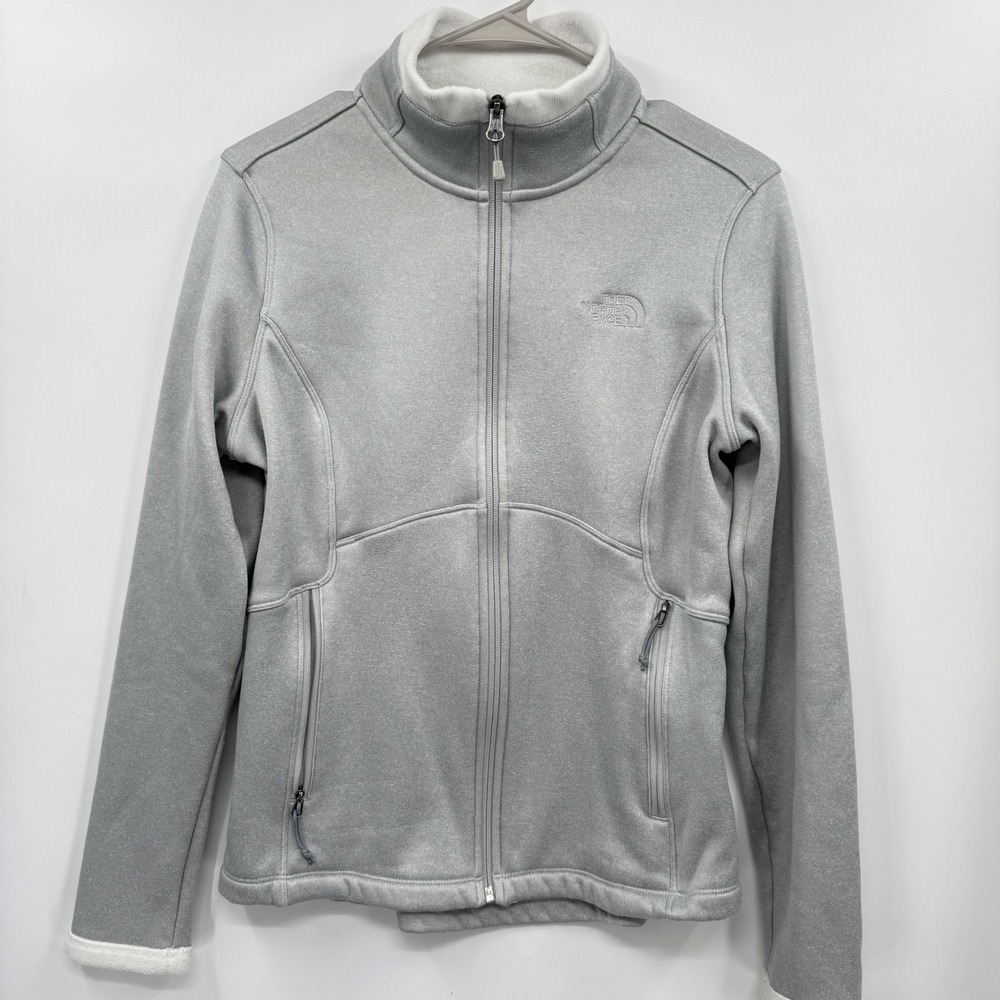 The North Face Womens Fleece Jacket Full Zip‎ Light Gray M M